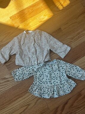 Zara 18M Floral Spring Jacket and Shirt